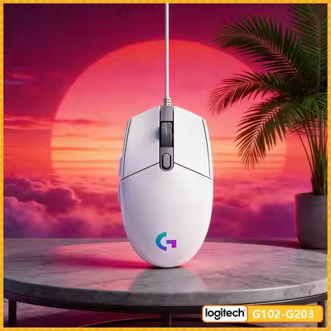 Logitech G203 Prodigy Wired Gaming Mouse 8000 DPI RGB Lighting 6 Buttons On-Board Memory 1ms Respons