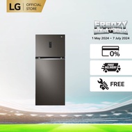 LG 410L 2 Door Top Freezer Refrigerator GN-B372PXBK with Door Cooling+ Hygiene Fresh+ Smart Inverter