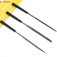 【SWTDRM】3pcs 3x140mm Flat Triangle Round File Steel Needle File Set Grinding for Wood【HOME TOOLS】