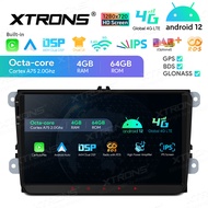 XTRONS 9'' VW/Skoda/Seat Car Player Android13 8Core 4+64GB Wireless CarPlay/Android Auto/4G LTE Car Stereo Radio GPS Navigation