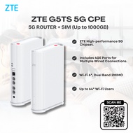 [TERMASUK PELAN SEKALI] ZTE G5TS 5G CPE ROUTER + SIM UP TO 1000GB HIGHSPEED WIFI HOTSPOT