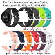 20mm Silicone Strap For Garmin venu, Garmin venu sq, Garmin Venu 2 plus Strap Garmin Forerunner 55 S