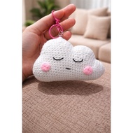 GANTUNGAN Cloud Knit Keychain Handmade Cloud/