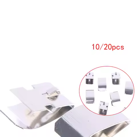 10/20Pcs Leaf Spring Battery Contacts, Metal Clips for 18650, AA, CR2, 9V, Stamped Battery Holder Co