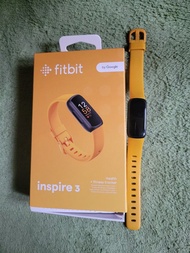 9成新 Fitbit inspire 3 黃色手錶