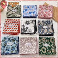 Silk Scarf - Square Shape, Floral Print, Multi-use Hair & Pocket Accessory | 68x68cm