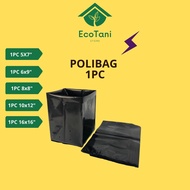ECOTANI 1PC Black Polybag UV Thick Polibag Hitam Tebal Polibag Fertigasi Plastik Semaian Benih Seed