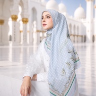 Heavenly Blue Palestine Mandjha Exclusive Design by Ivan Gunawan for Humanity Original Square Hijab