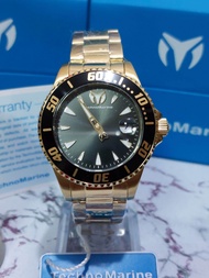 Authentic TechnoMarine Sea Manta Gold Black Dial Women's Watch, TM-220109