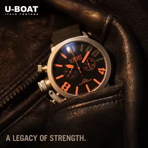 U-Boat Style Men's Quartz Watch Chronograph Waterproof Sport Watch Multiple Colors Available Rubber 