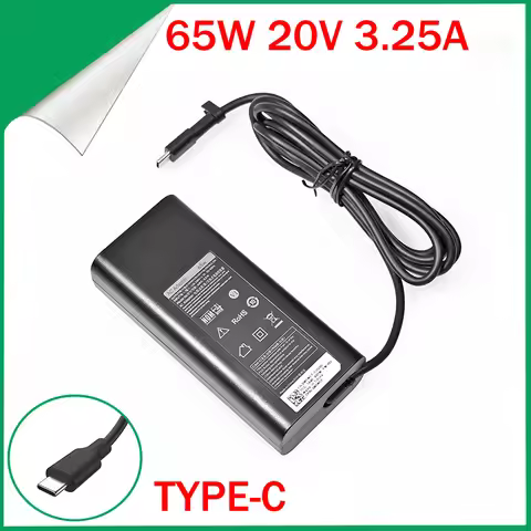 65W USB-C Type-C 20V 3.25A AC Power Adapter Laptop Charger For DELL XPS12 XPS13 9350 9250 9360 7370 