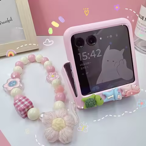 Razr 40 Ultra Casing Case For Motorola Razr 40 Ultra Razr 2023 DIY Small Animal Block Flower Rope Mo