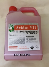 AIRCOND COOLING COIL CLEANER / CONDENSER CLEANER / AIR COND SYSTEM CLEANER (HEAVY DUTY)(4L) acidic 911