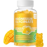 90 CT Magnesium Glycinate Gummies 1000mg - Sugar Free Magnesium Potassium Supplement with Vitamin D,