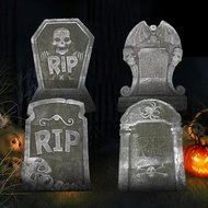 Halloween Realistic Tombstone Sign Decor Reusable Spooky Horror Statues