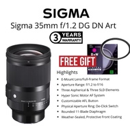 SIGMA 35MM F/1.2 DG DN ART LENS FOR SONY E-MOUNT FULL FRAME FORMAT (3 YEARS WARRANTY) SONY 35MM F/1.