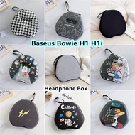 【In Stock】For Baseus Bowie H1 H1i Headphone Hard Case Pure black Headset Earpads EVA Casing Box