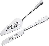 Cake Knife and Server Set for Birthday Party 60 Year Old Birthday Gift for Dad Mom Engraved Knives S