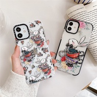 Lovely iPhone 13 14 pro max Casetify Case iPhone 12 Pro MAX Teacup Rabbit Casing For iPhone 6 6s 7/8Plus/X/XR/Xs Max Soft TPU Shockproof iPhone 11 Pro Max Case as a gift for girls