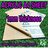 A4 Acrylic 1mm Extrution Sheet / Acrylic A4 Sheet / A4 Size