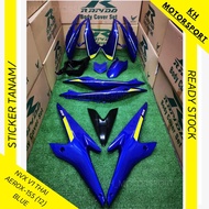 NVX155 (V1) RAPIDO COVERSET THAI AEROX-155 (12) [BLUE + STRIGHT YELLOW ]