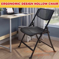 Ergonomic Design Hollow Foldable Chair, Space-Saving Hollow Chair, High Quality PP Foldable Chair/ Local Stock