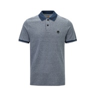 Timberland Mens Logo Oxford Short Sleev Polo Shirt เสื้อโปโล (TS24A2PFM)