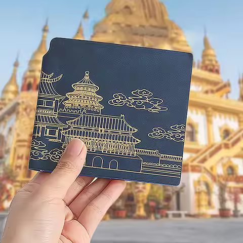 Chinese Architecture Stamp Notebook Portable Travel Passport Stamp Collection Book City Tour Seal Jo