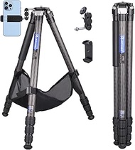 Compact Carbon Fiber Tripod with Stone Bag ARTCISE Heavy Duty Travel Camera Stand for Canon Sony Nikon DSLR SLR Digital Camcorder，Max Load 45lbs(Extra Gift:Stone Bag,CNC Magic arm, CNC Phone Clip)