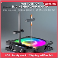 ChicAcces Control Processed Gpu Stand Vertical Gpu Mount Adjustable Graphics Card Holder Stand for Pc Gaming Universal Gpu Support Bracket with Non-slip Aluminum Alloy for Vertical