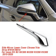 【The-Best】 Side Rearview Mirror Lower Cover Chrome Trim Strip For Lexus RX NX NX300 NX200 RX200 RX30