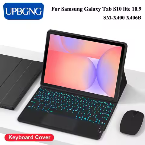 Touch Backlight Keyboard Case for Samsung Galaxy Tab S10 Lite S9 FE 10.9 Wireless Bluetooth Keyboard