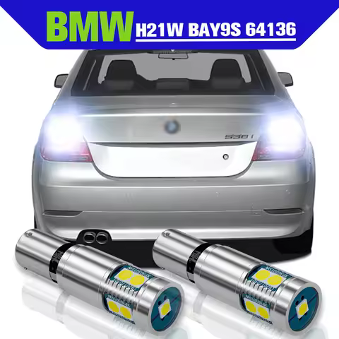 Reverse Light Accessories 2x LED H21W BAY9S 64136 Backup Lamp For BMW F30 F80 F31 G30 F90 F11 G31 E6