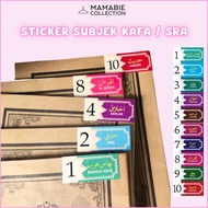 Sticker Subjek Sekolah Agama / KAFA / SRA Stiker label Buku File