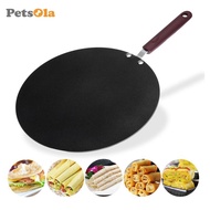 PETSOLA Nonstick Dosa TAVA Fry Frying Pan 30cm Chapati Roti Bread Maker Flat Skillet