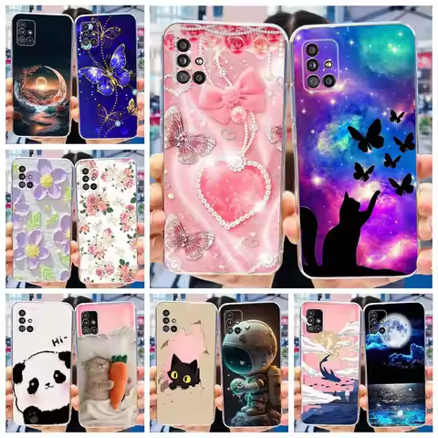 For Samsung Galaxy A51 5G Case SM-A516B Luxury Painted Phone Cover For Samsung A51 A 71 5G Galaxy A7