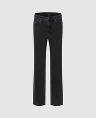 URBAN REVIVO - Quần jeans nữ ống đứng thanh lịch UWM840082-B5A