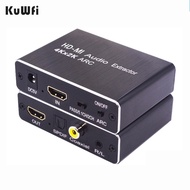 ♦KuWFi 4Kx2K HDMI Audio Extractor Support ARC/3D  Optical TOSLINK SPDIF5.1 ARC HDMI Splitter Vid S6