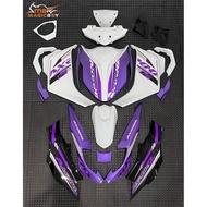 MAGICBOY QJ AX200S BODY COVER SET PURPLE WHITE PUTIH PURPLE SIAP TAMPAL STICKER CUSTOM DESIGN