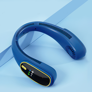 พัดลมคอแบบพกพาไอออนลบแอร์คูลเลอร์ 4000 / 5000mAh USB แบบชาร์จไฟได้ Bladless พัดลมคอที่สวมใส่ได้พร้อม