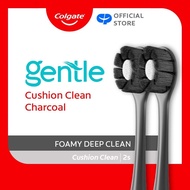 Colgate Cushion Clean Charcoal Super Dense Fluffy Thin Toothbrush Valuepack 2s (Soft)