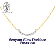 [RAYA 2026] FEHMAS 750 Gold Necklace Rantai -  Senyum Glow