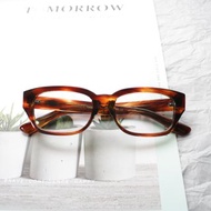 復古方框眼鏡框 日本手工製作 威士忌啡色