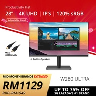 PRISM+ W280 Ultra 28 IPS 60Hz 4K UHD [3840 x 2160] 120% sRGB Professional Monitor Productivity Monit