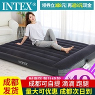 INTEX Flocking Household Single Double with Pillow Inflatable Bed Air Bed Outdoor Electric Inflatabl