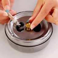 【New-store】 Spinning Ashtray With Cover Accessories Portable Stainless Steel Ashtray Lid Rotation Fully Enclosed Home Gadgets
