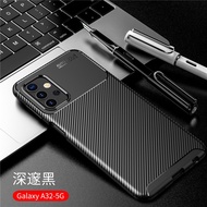 Samsung Galaxy A32 5G Carbon Fiber Rugged Case - Black