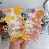 Princess Children's Hairpin Girls Hairpin Set Shell Hairpin Baby Broken Hair bb Clip Headdress Bow B