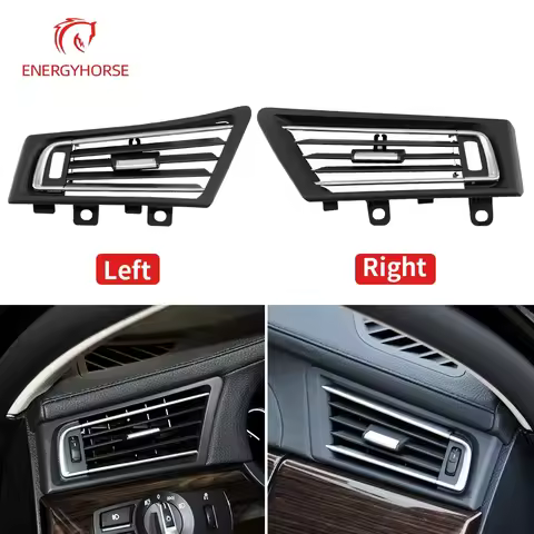 Chrome Front Center Left/Right Air Vent Grille Outlet Cover Middle Rear AC Vent Panel For BMW 7 Seri