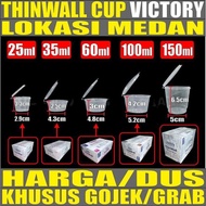 Thinwall Cup 25ml 35ml 60ml 100ml 150ml Bulat Cup Sambel Gjk Medan